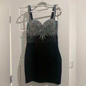 Sequin Black Cocktail Dress